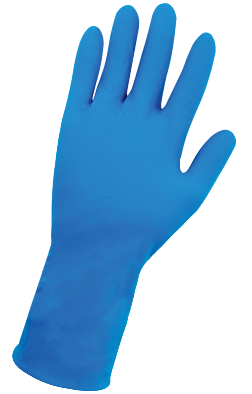 Heavyweight Nitrile, Powder-Free, Examination-Grade, Blue, 8-Mil, Textured Fingertips, 11-Inch Disposable Gloves