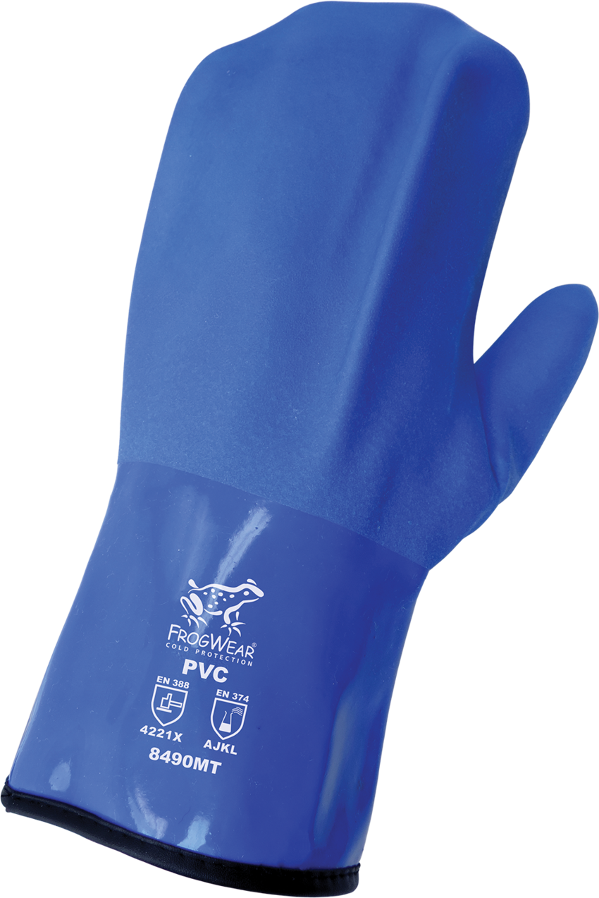 FrogWear® Cold Protection Premium Flexible Waterproof Triple-Coated PVC Chemical Handling Mittens