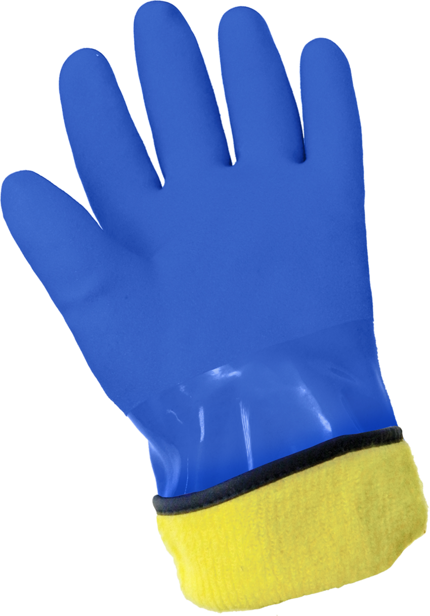 FrogWear® Cold Protection Premium Flexible Waterproof Triple-Coated PVC Chemical Handling Gloves