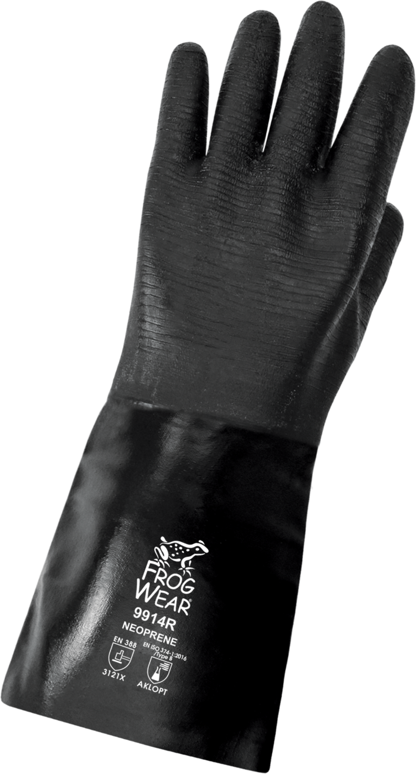 FrogWear® Premium Neoprene Rough Etched Finish 14-Inch Chemical Handling Gloves