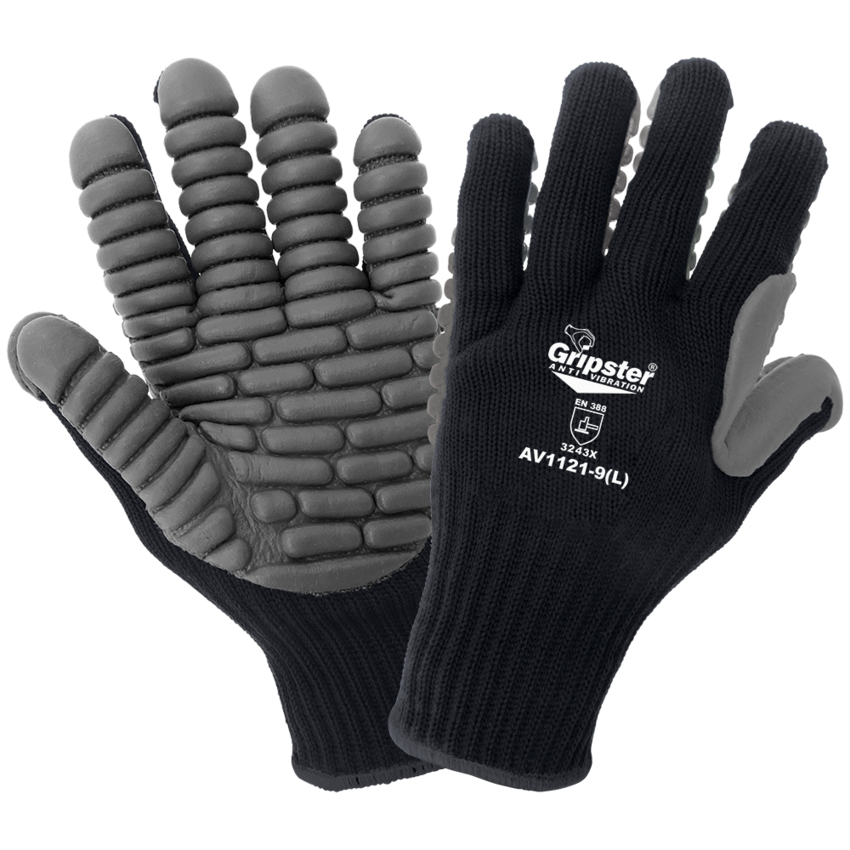 Gripster® Anti-Vibration Ergonomic Pre-Cured Constructed Gloves with a Patented Anti-Vibration Palm - LIMITED STOCK