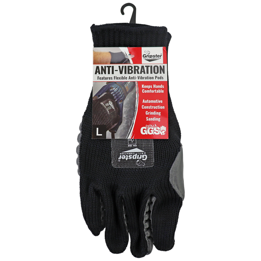 Gripster® Anti-Vibration Ergonomic Pre-Cured Constructed Gloves with a Patented Anti-Vibration Palm - LIMITED STOCK