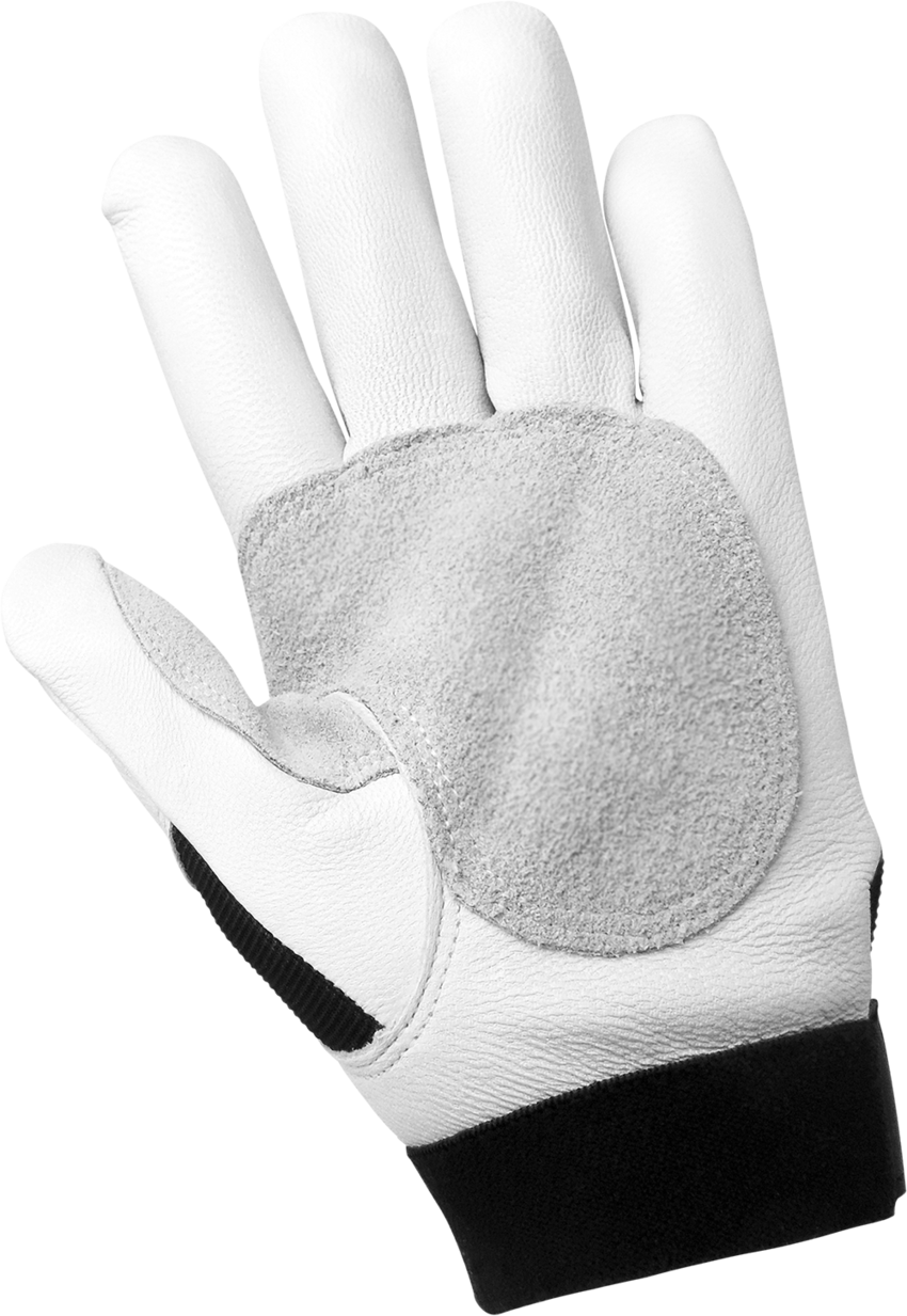 Hot Rod Gloves® Premium-Grade Grain Goatskin Leather Palm Mechanics Style Gloves with an Anti-Shock/Vibration Dampening Palm