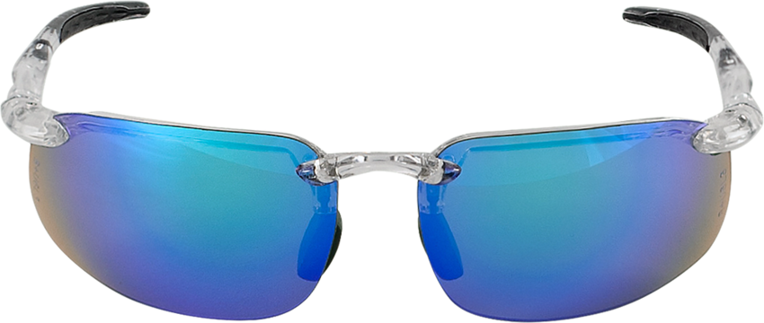 Swordfish® Green Mirror Anti-Fog Lens, Crystal Clear Frame Safety Glasses