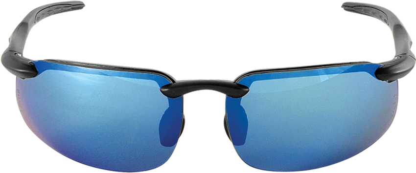 Swordfish® Blue Mirror Polarized Lens, Matte Black Frame Safety Glasses