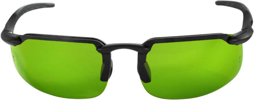 Swordfish® Green IR Shade 2.5 Anti-Fog Lens, Matte Black Frame Safety Glasses