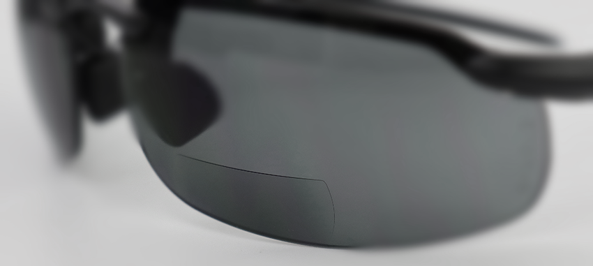 Swordfish® Smoke 1.0 Diopter Bifocal Reader Style Lens, Matte Black Frame Safety Glasses - LIMITED STOCK