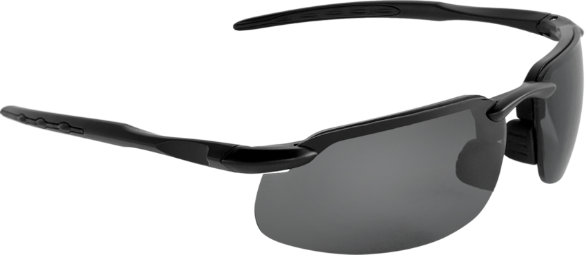 Swordfish® Smoke Anti-Fog Lens, Matte Black Frame Safety Glasses