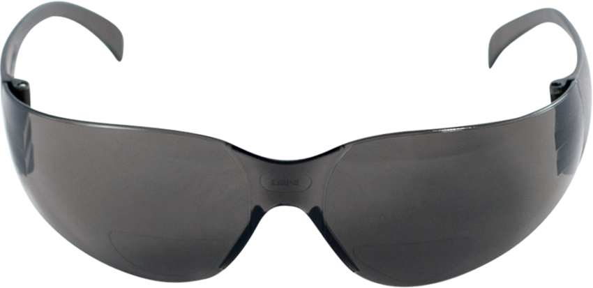Torrent™ Smoke 1.5 Diopter Bifocal Reader Style Lens, Frosted Black Frame Safety Glasses