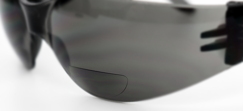 Torrent™ Smoke 2.0 Diopter Bifocal Reader Style Lens, Frosted Black Frame Safety Glasses