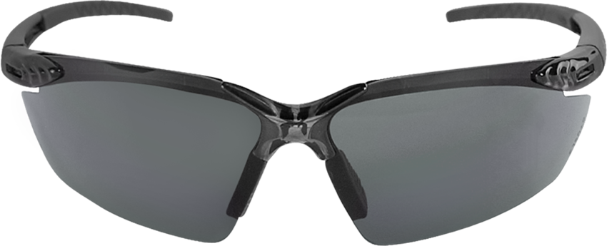 Mojarra® Dark Smoke Anti-Fog Lens, Crystal Black Frame Safety Glasses