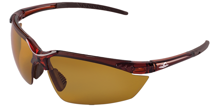 Mojarra® Brown Polarized Lens, Crystal Brown Frame Safety Glasses - LIMITED STOCK