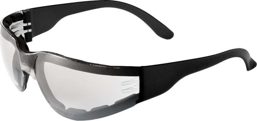 Torrent™ Foam-Lined Indoor/Outdoor Anti-Fog Lens, Frosted Black Frame Safety Glasses