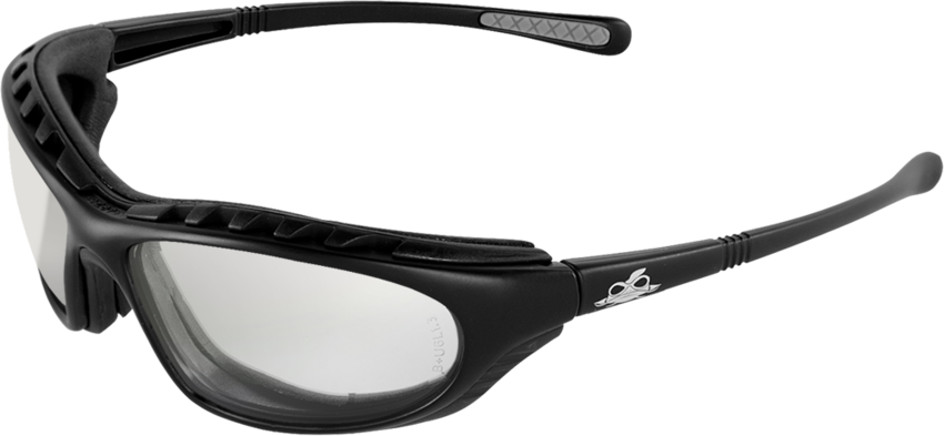Steelhead® Indoor/Outdoor Anti-Fog Lens, Matte Black Frame Safety Glasses