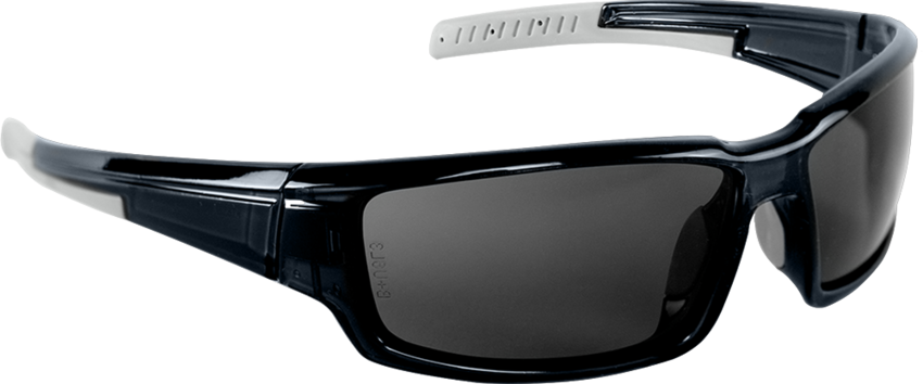 Maki® Smoke Anti-Fog Lens, Crystal Black Frame Safety Glasses