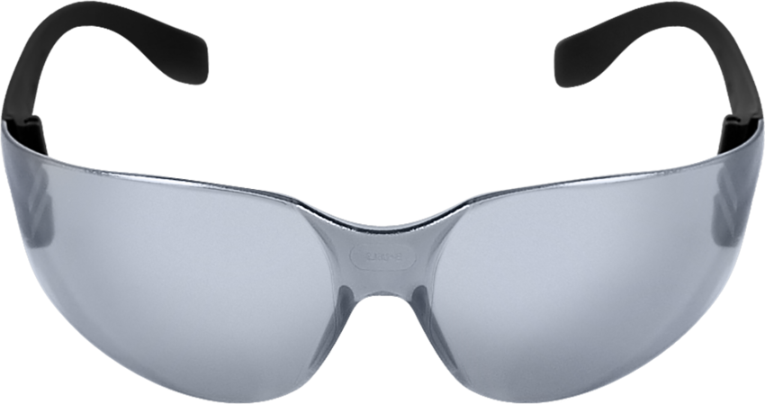 Torrent™ Silver Mirror Lens, Matte Black Frame Safety Glasses