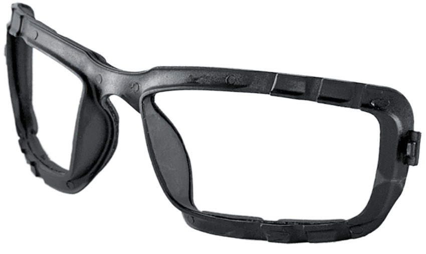 Maki® Silver Mirror Polarized Lens, Shiny Black Frame Safety Glasses