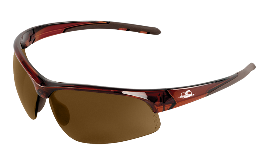 Wahoo® Brown Lens, Crystal Brown Frame Safety Glasses - LIMITED STOCK