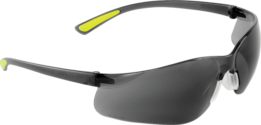 Bass™ Smoke Anti-Fog Lens, Frosted Black Frame Safety Glasses
