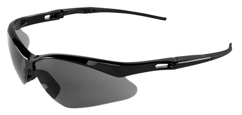Spearfish® Smoke Lens, Shiny Black Frame Safety Glasses