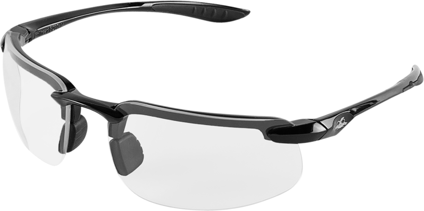 Swordfish®X Clear Anti-Fog Lens, Shiny Black Frame Safety Glasses - LIMITED STOCK