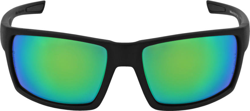 Sawfish™ Green Mirror Performance Fog Technology Lens, Matte Black Frame Safety Glasses