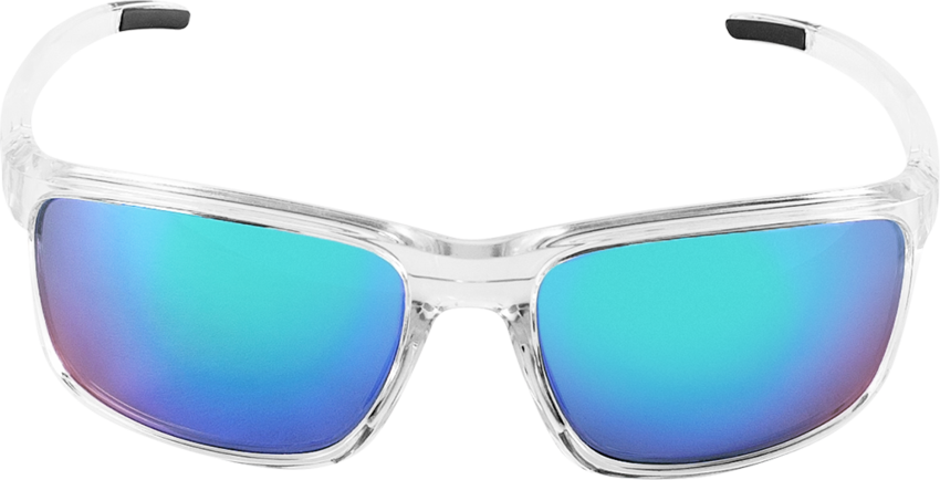 Pompano™ Green Mirror Anti-Fog Lens, Crystal Clear Frame Safety Glasses