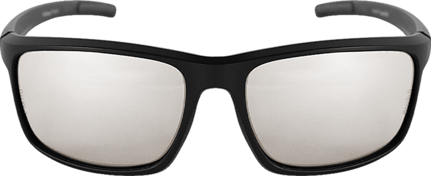 Pompano™ Indoor/Outdoor Anti-Fog Lens, Matte Black Frame Safety Glasses