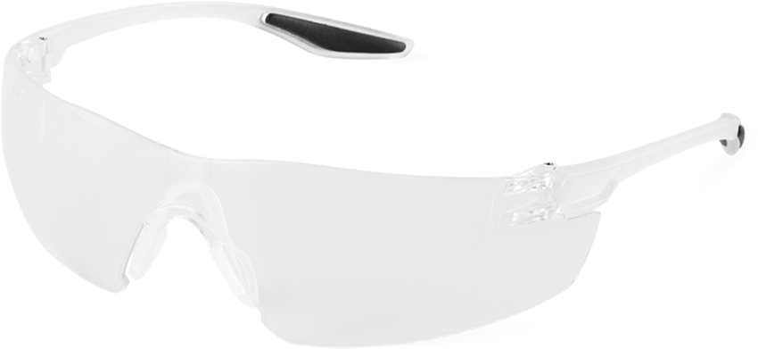 Discus™ Clear Anti-Fog Lens, Frosted Clear Frame Safety Glasses