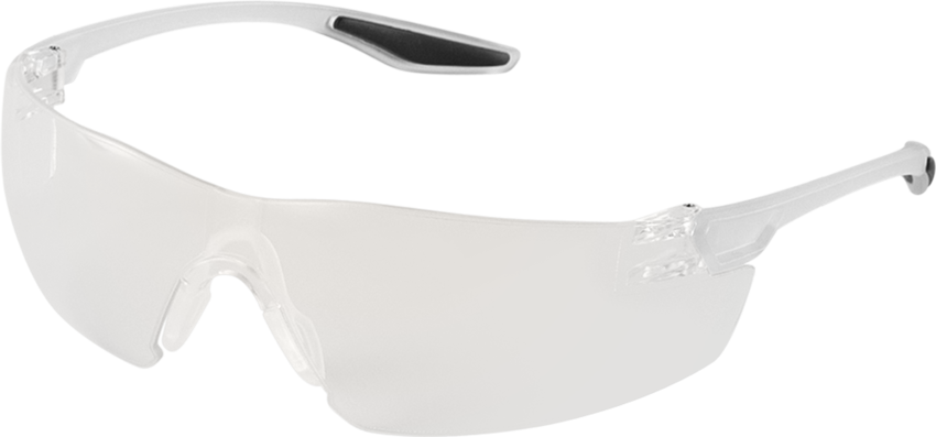 Discus™ Indoor/Outdoor Lens, Frosted Clear Frame Safety Glasses
