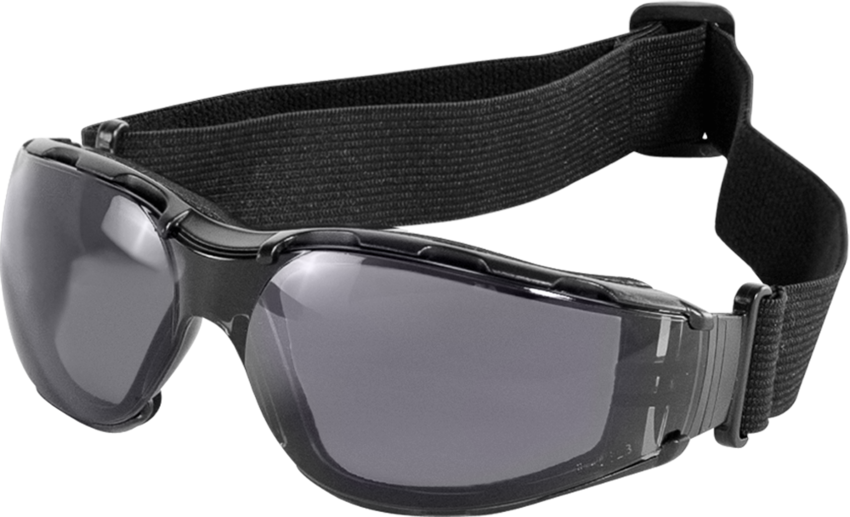 CG5 Smoke Performance Fog Technology Lens, Matte Black Frame Convertible Safety Goggles