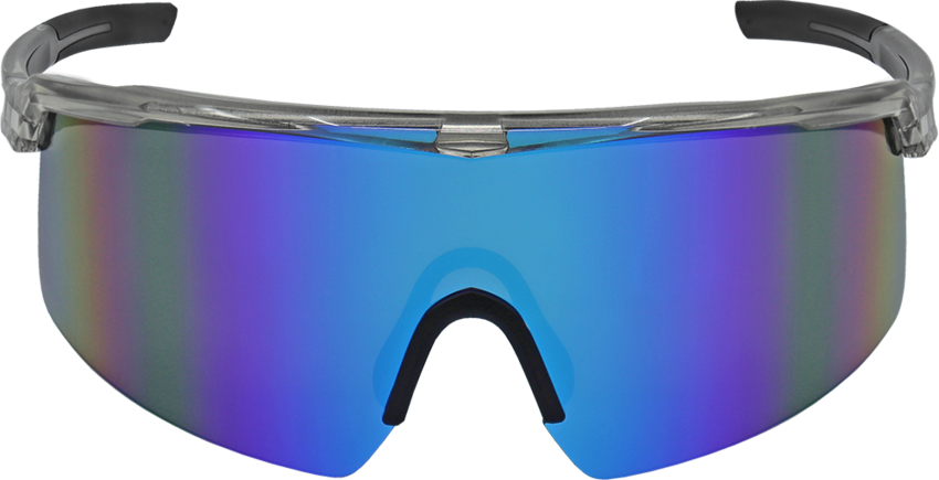 Whipray™ Blue Mirror Performance Fog Technology Polarized Lens, Silver Inlay Frame Safety Glasses