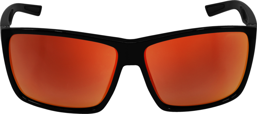 Lionfish&trade; Red Mirror Performance Fog Technology Lens, Shiny Black Frame Safety Glasses