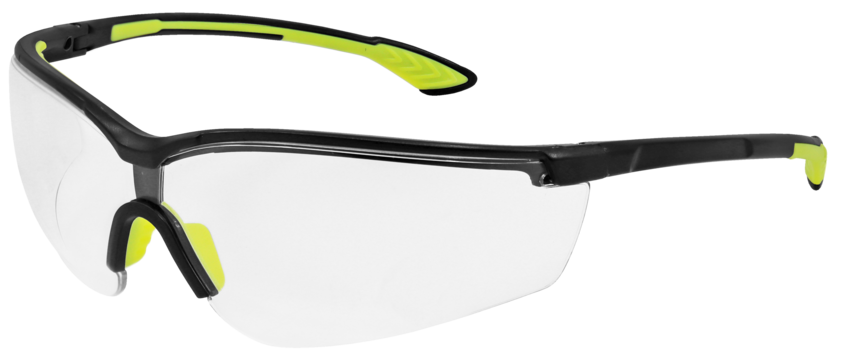 Chromis&trade; Clear Performance Fog Technology Lens, Shiny Black Frame Safety Glasses