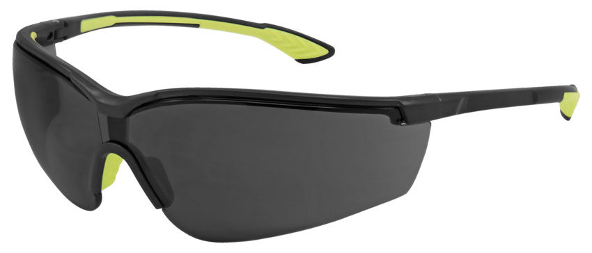 Chromis&trade; Gray Performance Fog Technology Lens, Shiny Black Frame Safety Glasses