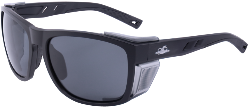 Knifejaw&trade; Gray Performance Fog Technology Lens, Matte Black Safety Glasses