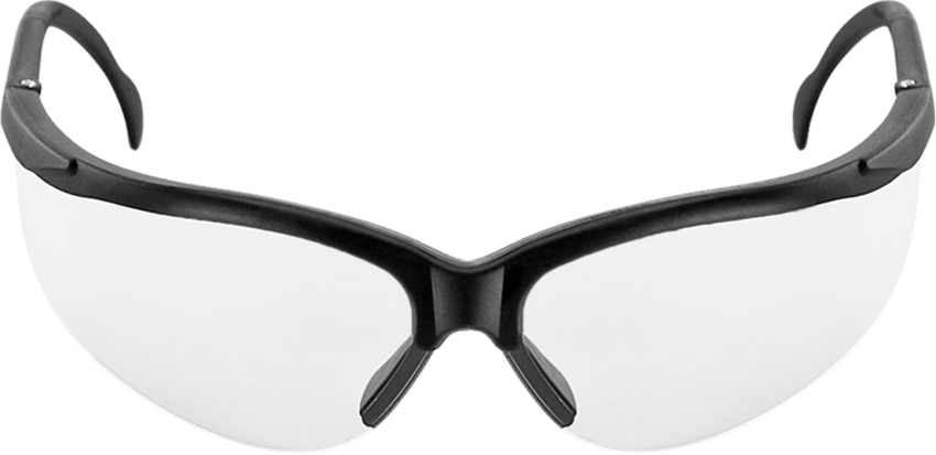 Picuda® Clear Anti-Fog Lens, Matte Black Frame Safety Glasses