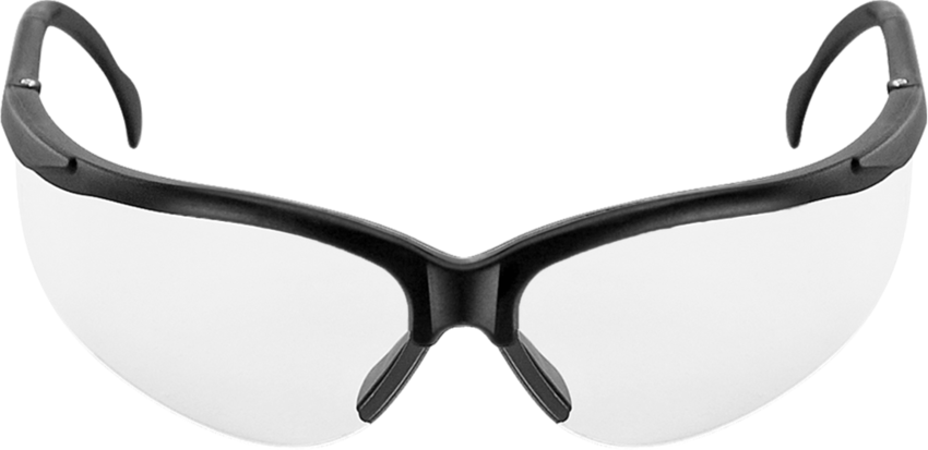 Picuda® Clear Lens, Matte Black Frame Safety Glasses
