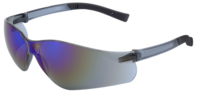 Pavon® Blue Mirror Lens, Frosted Black Frame Safety Glasses