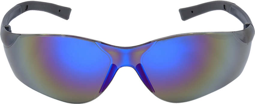 Pavon® Blue Mirror Lens, Frosted Black Frame Safety Glasses