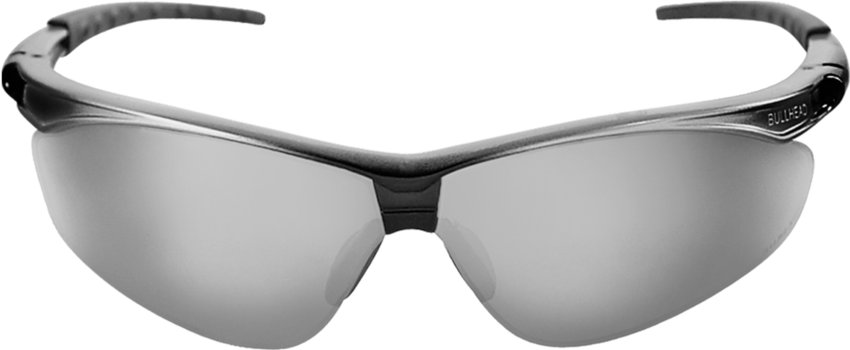 Stinger® Silver Mirror Lens, Shiny Black to Silver Frame Safety Glasses