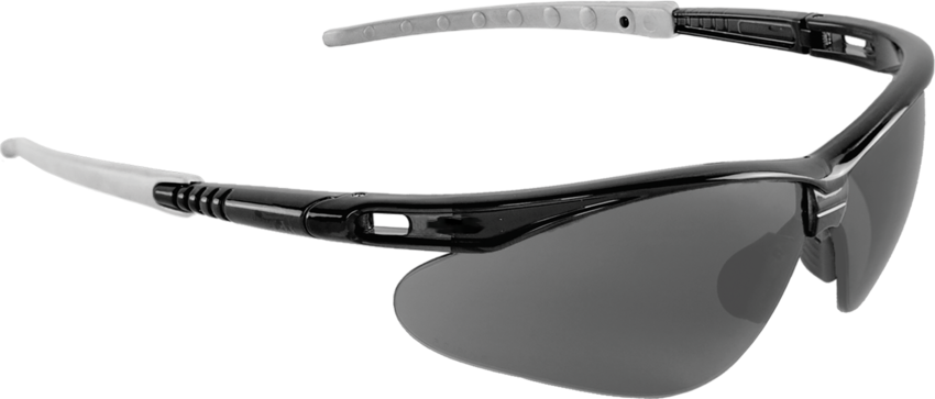 Stinger&reg; Gray Anti-Fog Lens, Crystal Black Frame Safety Glasses