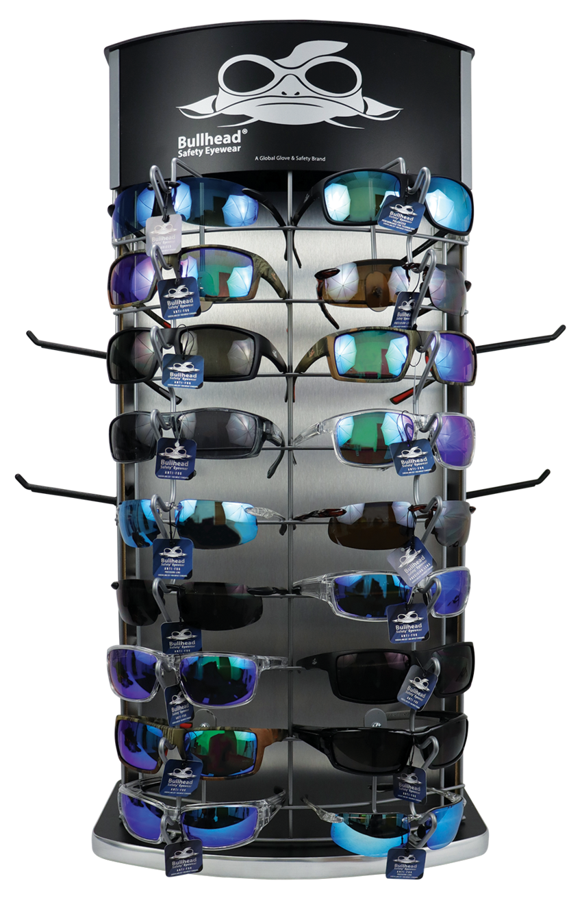 Bullhead Safety&reg; Eyewear 36-Piece Two-Sided Countertop Display