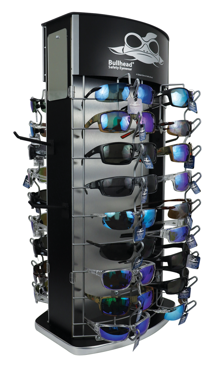 Bullhead Safety&reg; Eyewear 36-Piece Two-Sided Countertop Display
