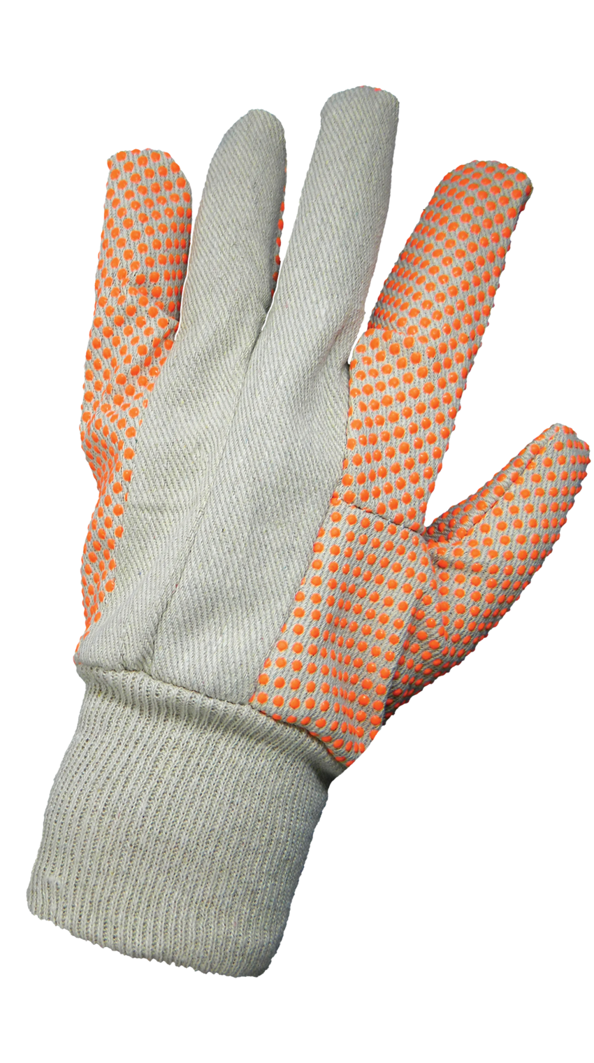 Clute Cut 12 oz. Cotton Canvas Dotted with High-Visibility PVC Gloves