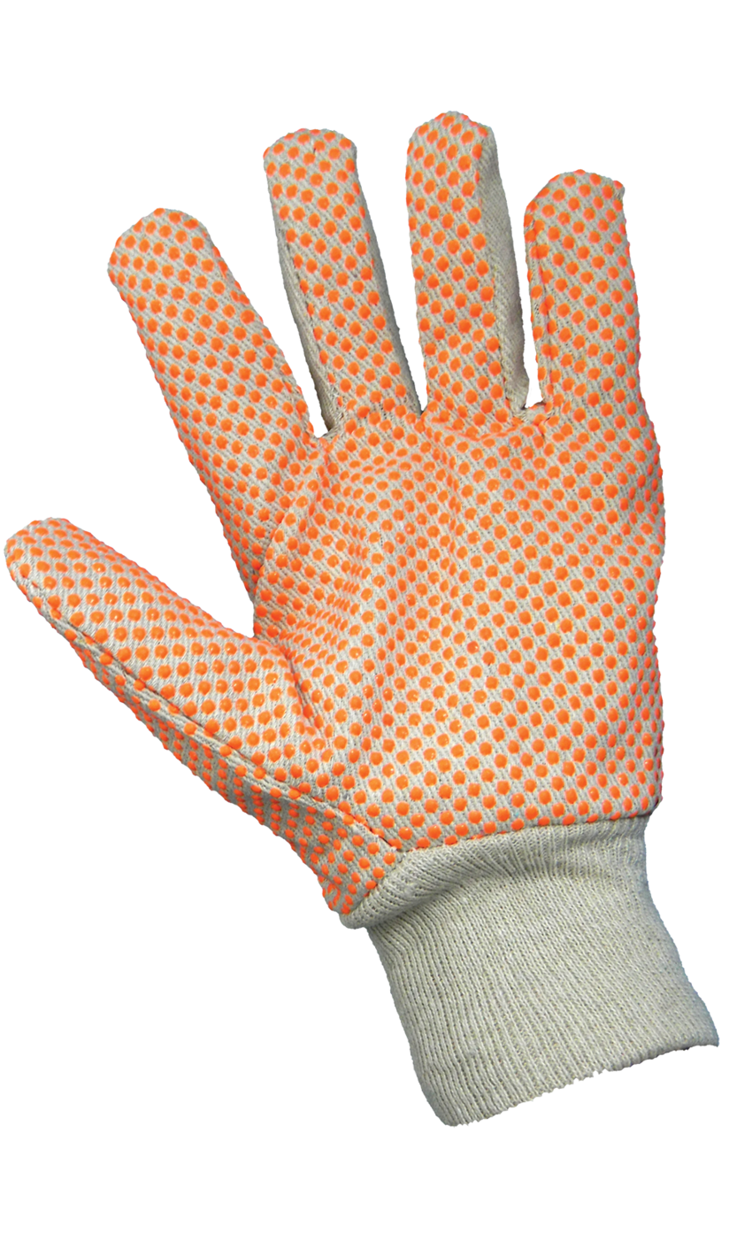 Clute Cut 12 oz. Cotton Canvas Dotted with High-Visibility PVC Gloves