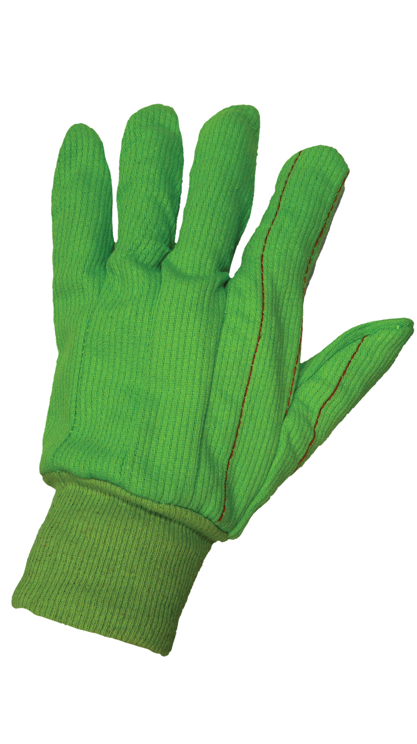 Premium 18 oz. Heavyweight Green Cotton Gloves