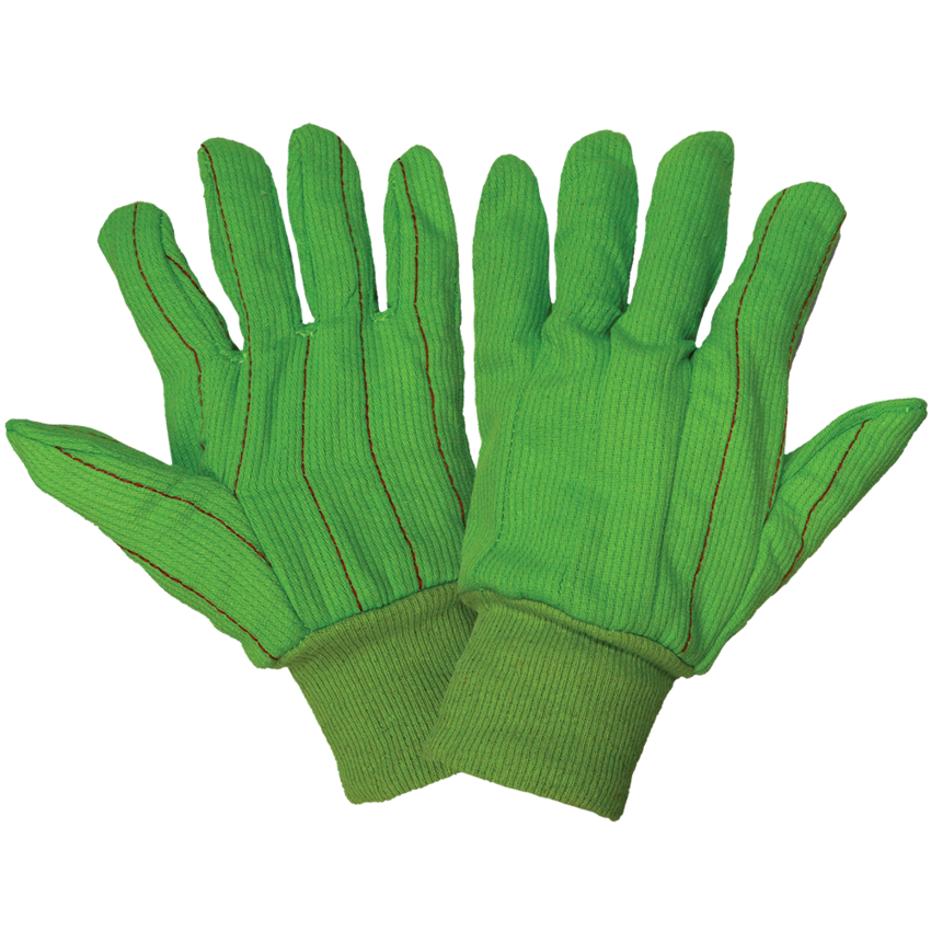 Premium 18 oz. Heavyweight Green Cotton Gloves