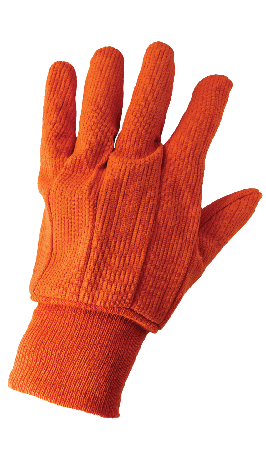 Corded Orange 18 oz. Cotton Gloves