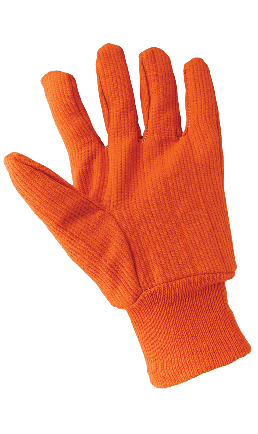 Corded Orange 18 oz. Cotton Gloves